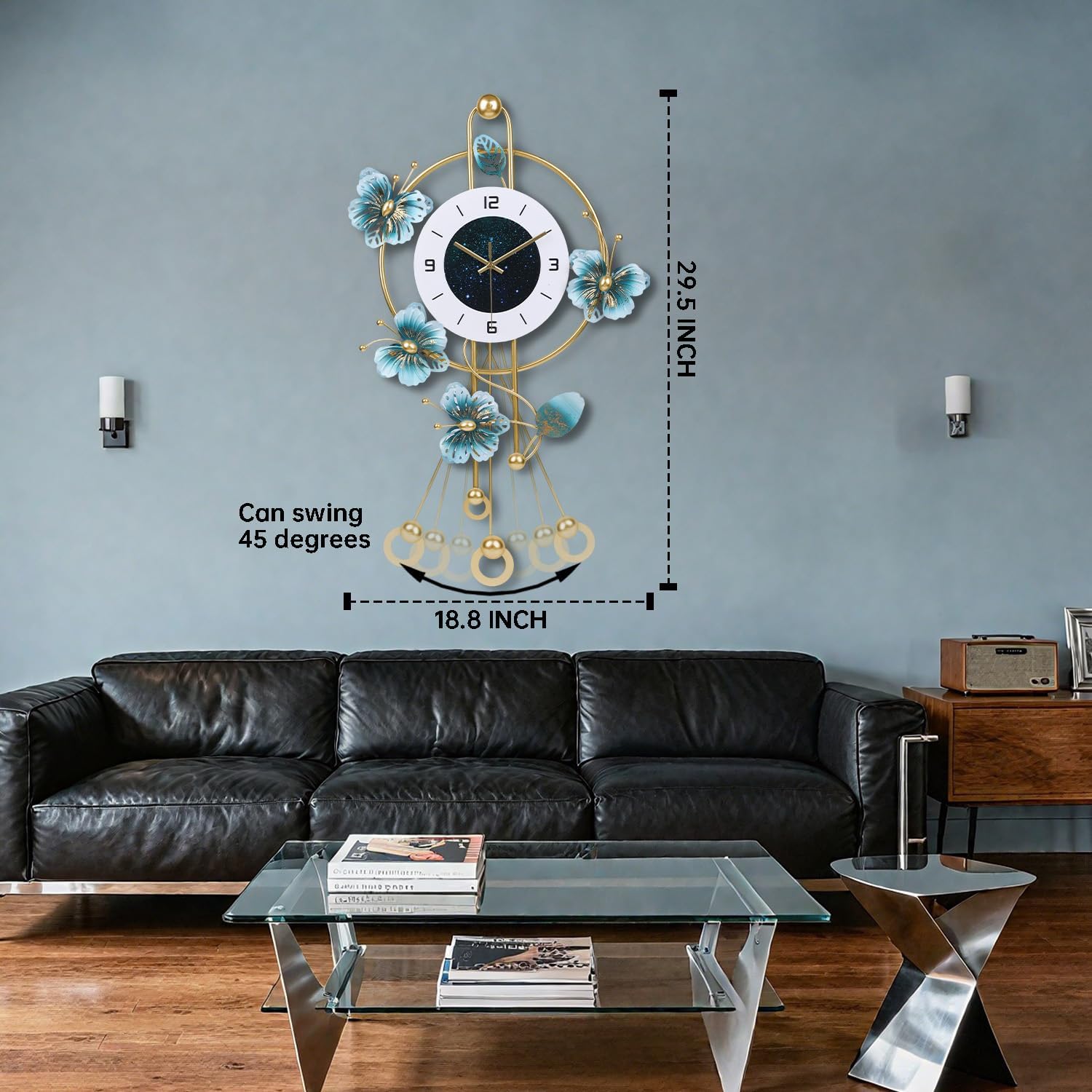 Oversized Modern Metal Wall Clock