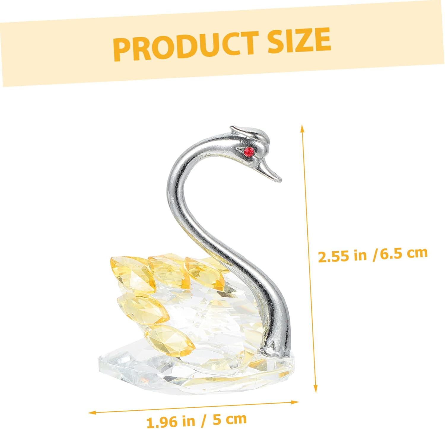 Crystal Swan Table Decor