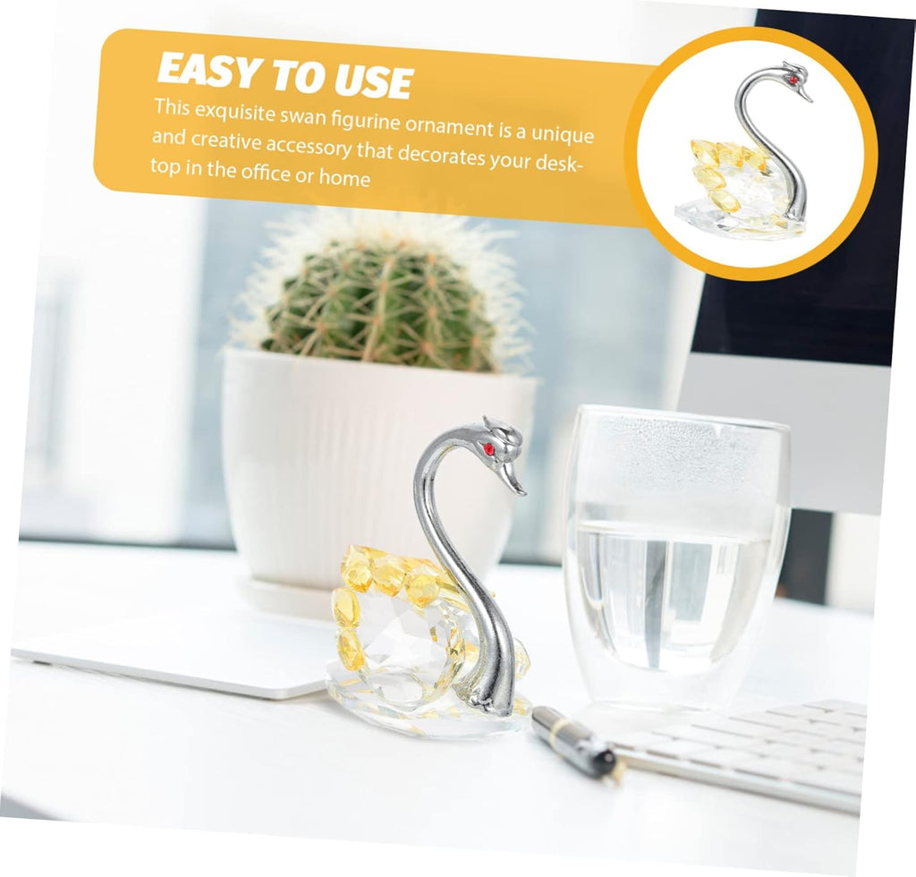 Crystal Swan Table Decor