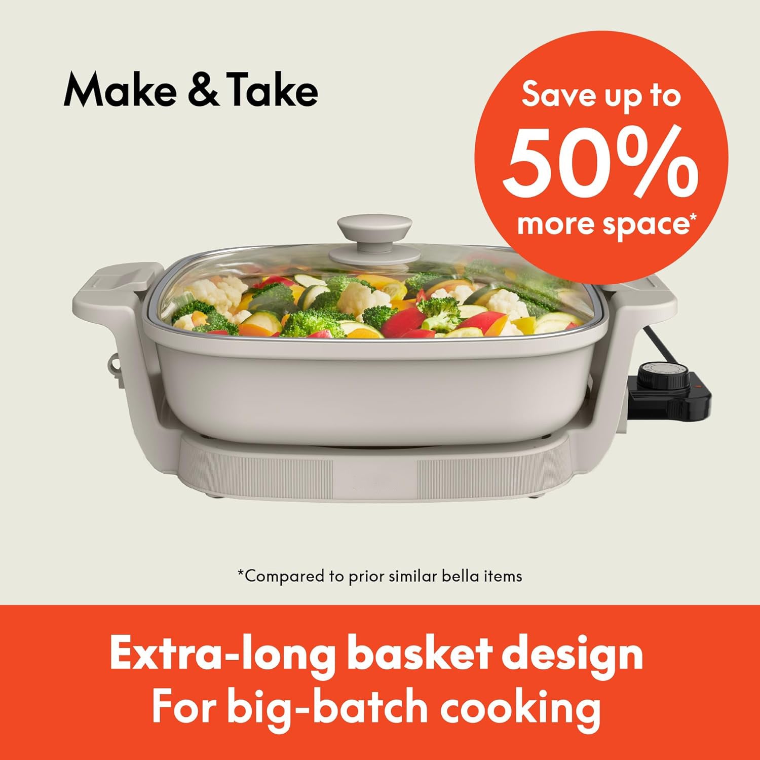 Adjustable Temperature Electric Skillet with Lid